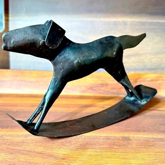 Vintage Rustic Metal Rocking‎ Dog - Picture 8 of 8